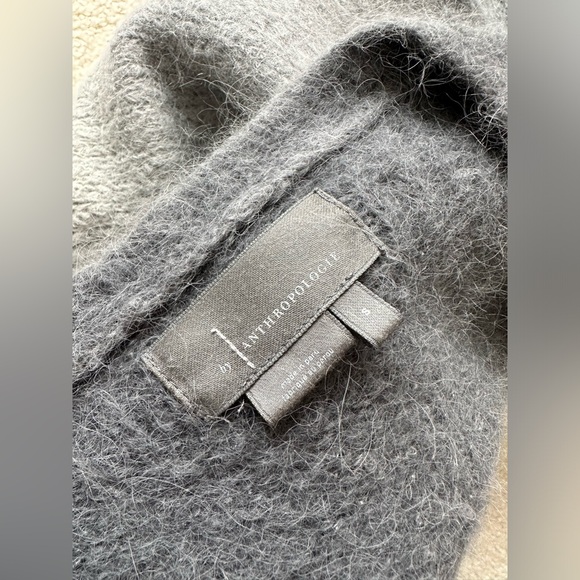 SOLD - Anthropologie JENEE Dip Dyed Ombre Grey Alpaca Wool Cardigan XS S - Picture 6 of 8